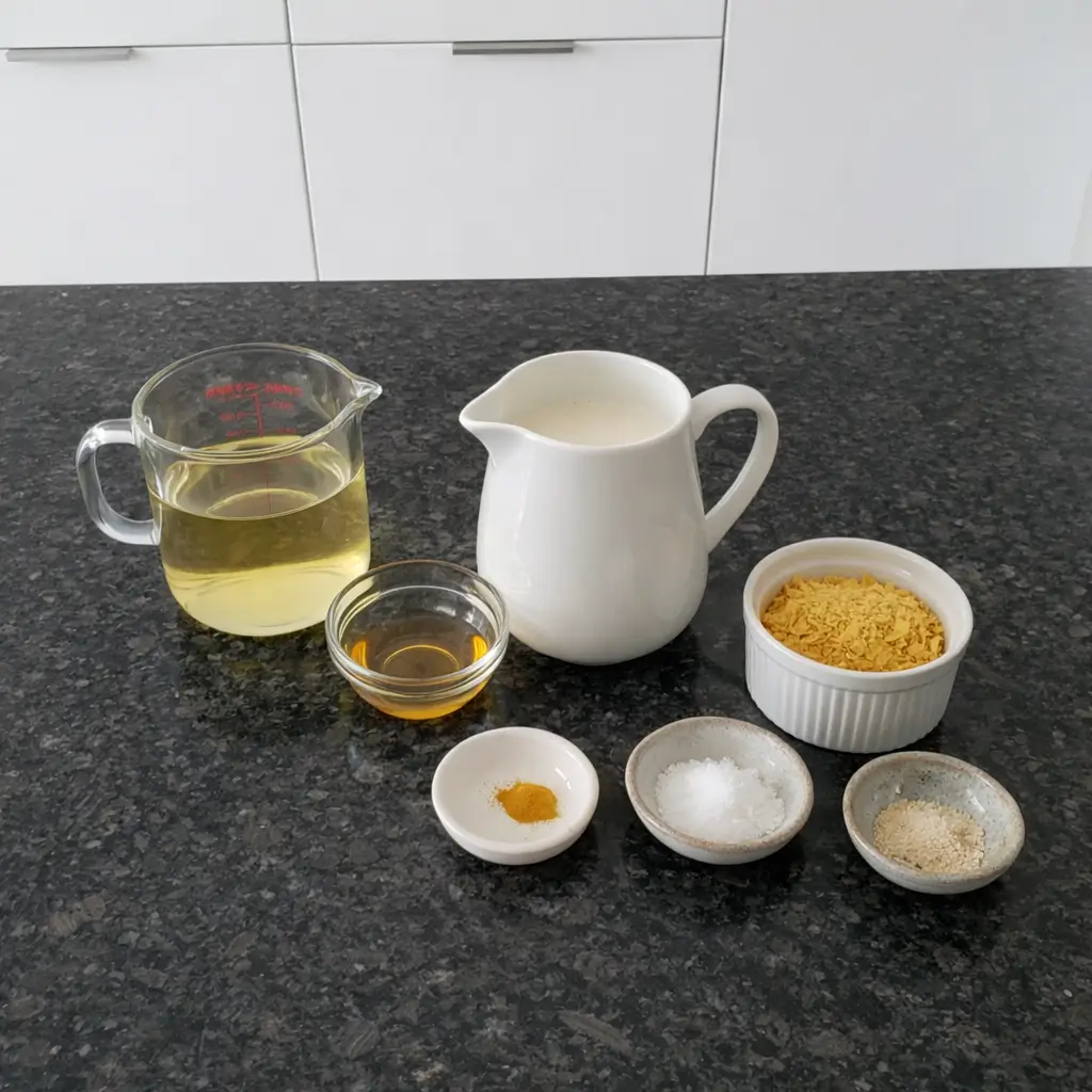 homemade-vegan-butter-ingredients All the ingredients needed to make homemade vegan butter recipe.