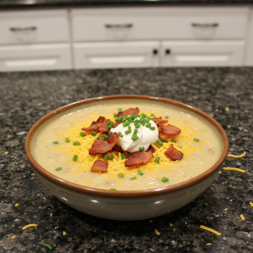 Ultimate Loaded Potato Soup Recipe with Smoky Paprika Oil