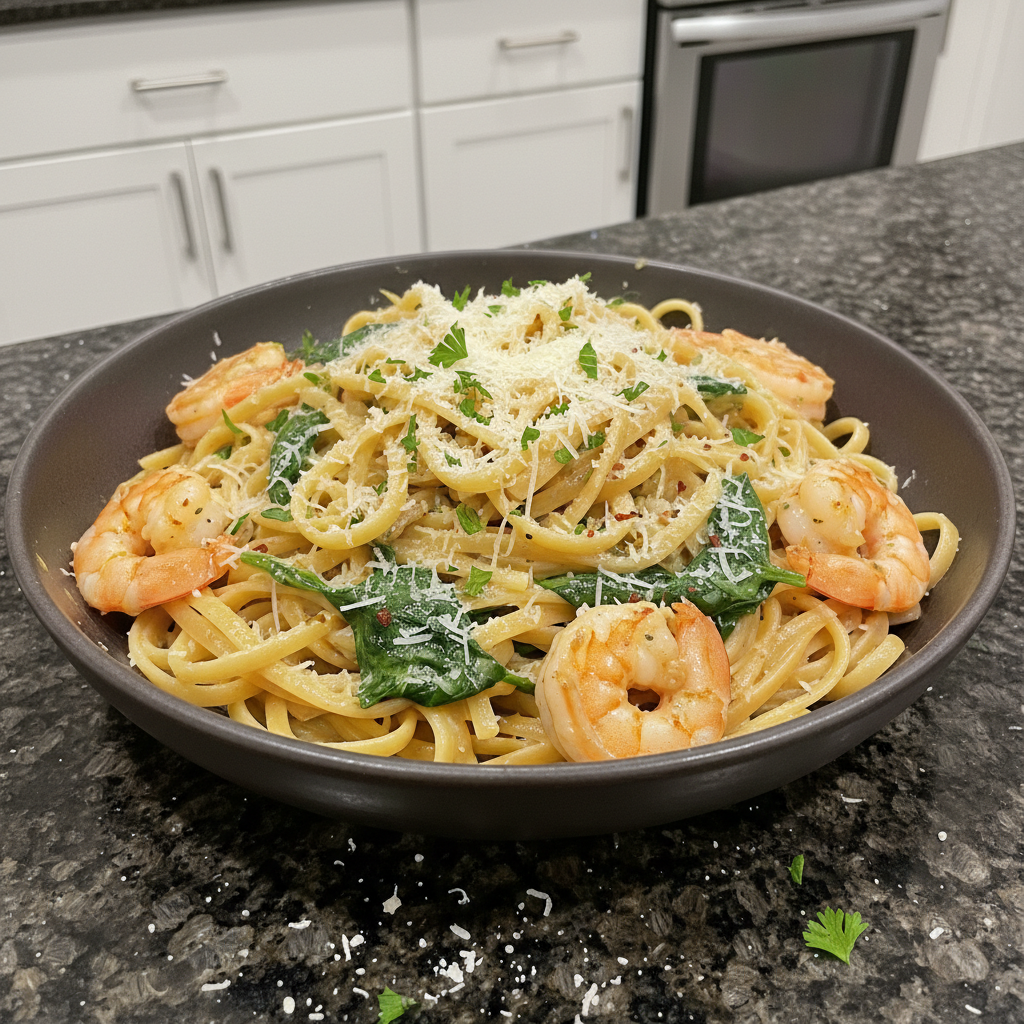 Romantic Garlic Butter Shrimp Pasta: Perfect Date Night!
