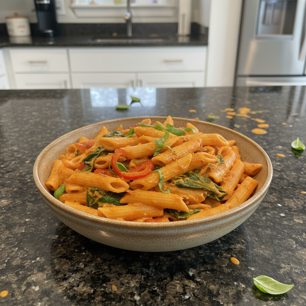 Creamy Vegan One Pot Pasta with Balsamic Twist