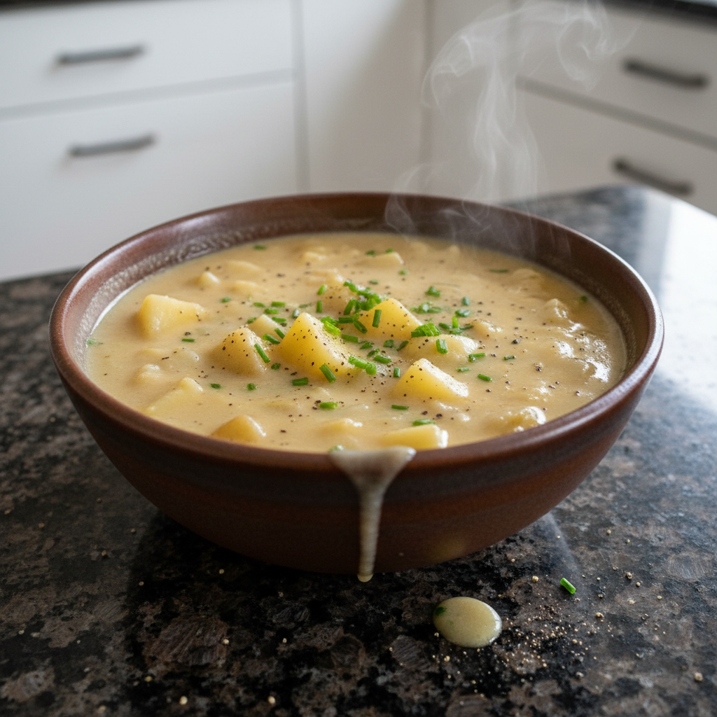Easy Creamy Vegan Potato Soup: Smoked Paprika & Roasted Garlic!
