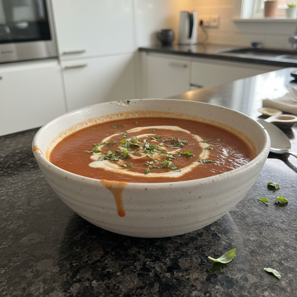 Quick & Creamy Vegan Tomato Soup Recipe