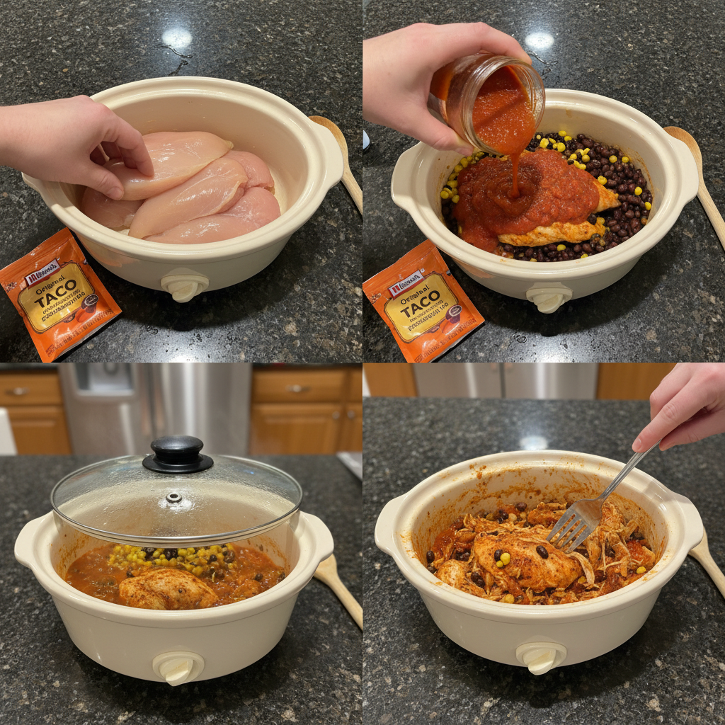 Easy preparation steps for 5-ingredient crockpot meals.