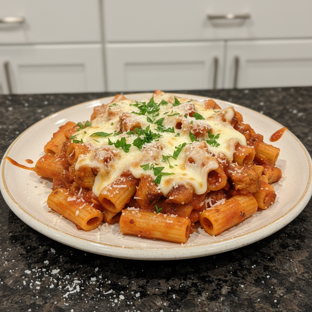 Easy Chicken Parm Pasta Recipe (One-Pot!)