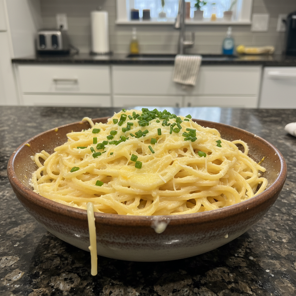 Creamy Three-Cheese Spaghetti: Quick & Easy Recipe
