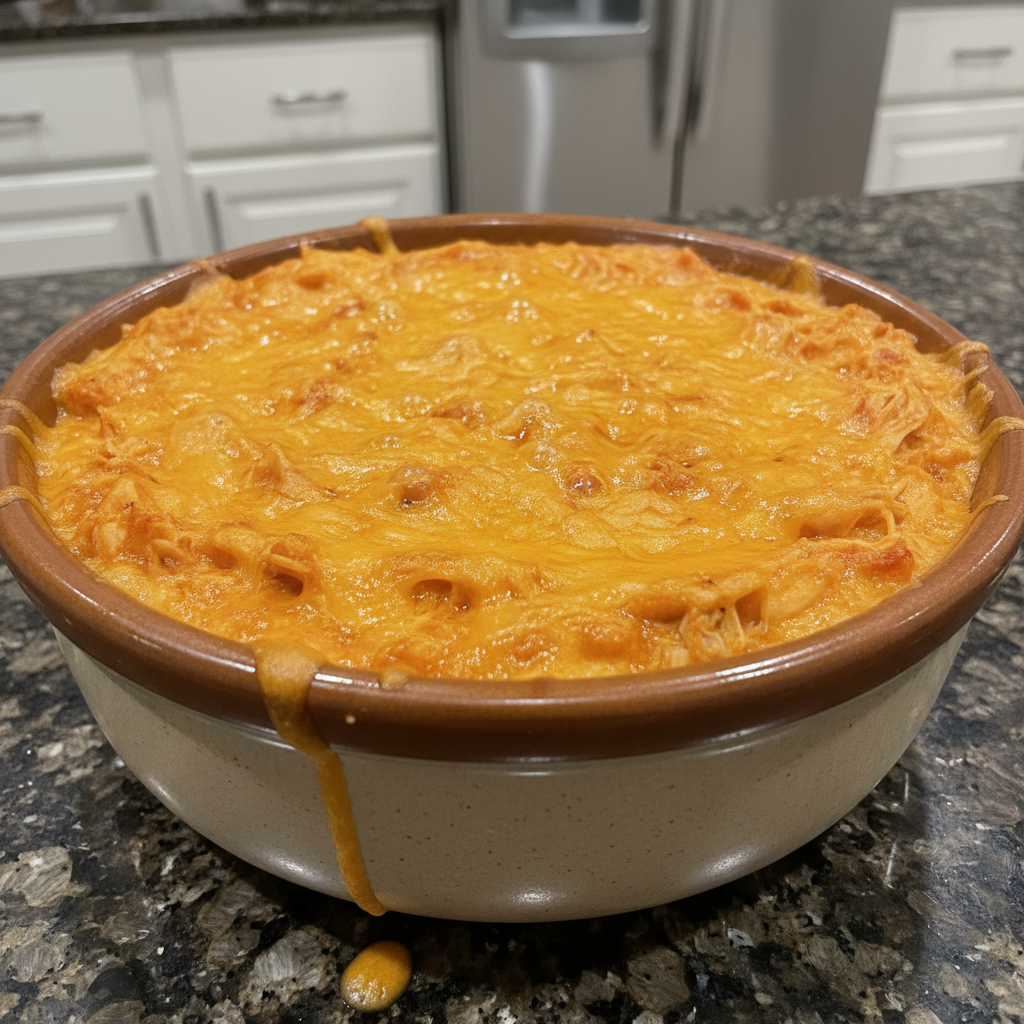 Easy Crockpot Buffalo Chicken Dip with Tangy Twist