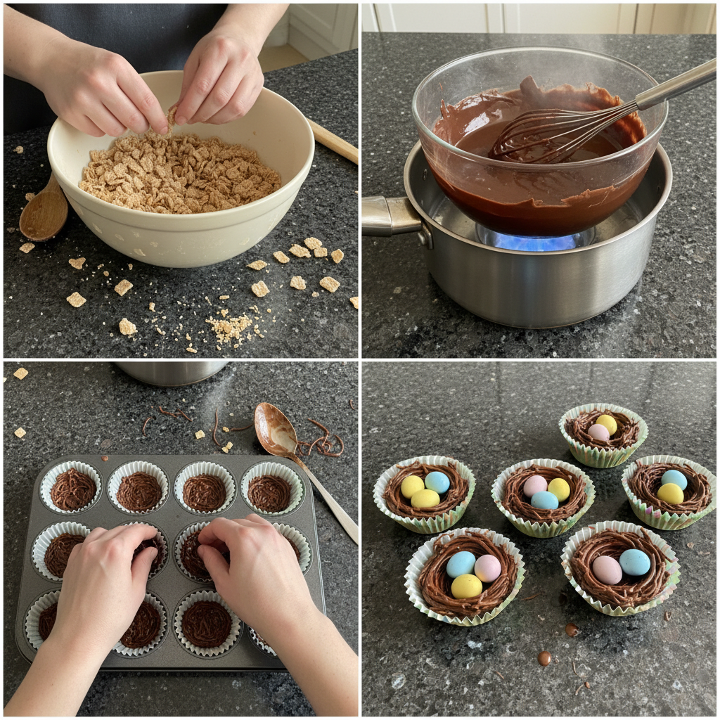 Step-by-step prep for easy Easter dessert recipes, ready for a kids party.