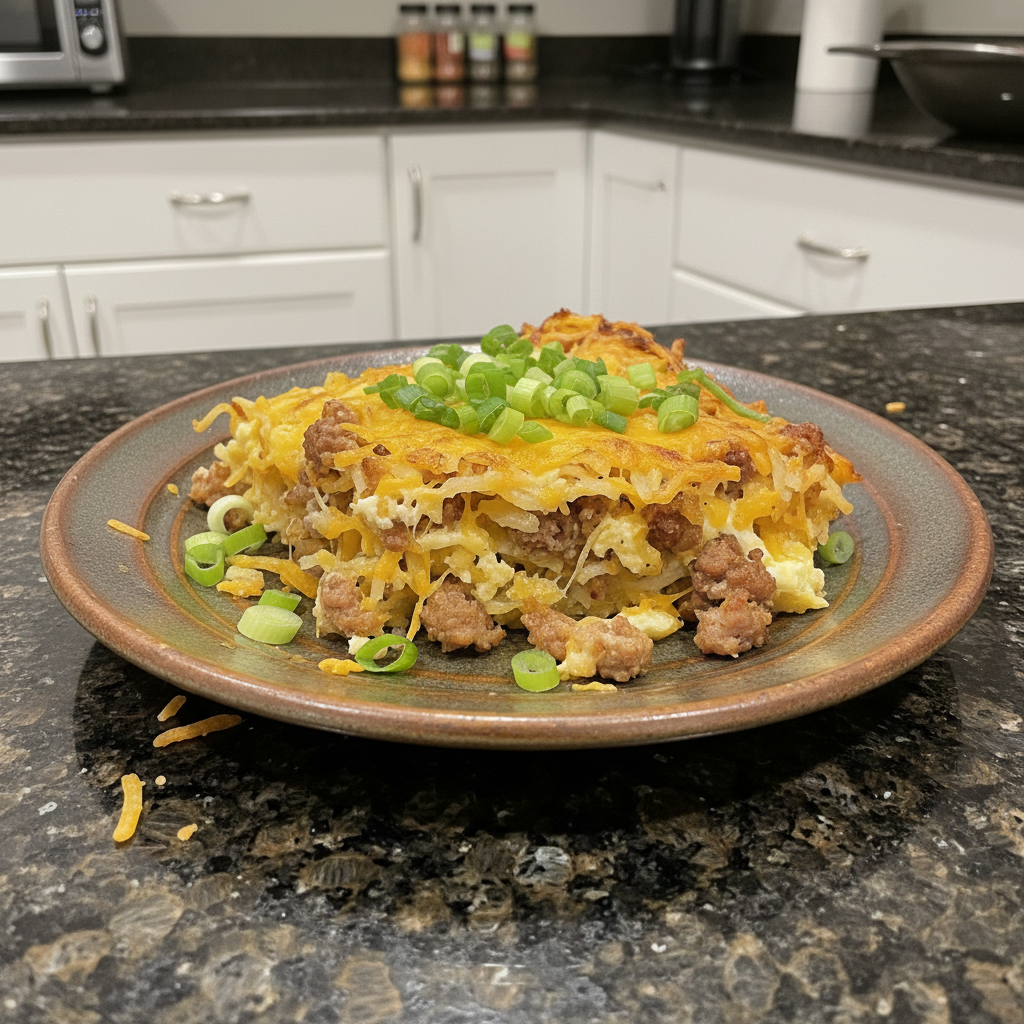 Easy Slow Cooker Overnight Breakfast Casserole