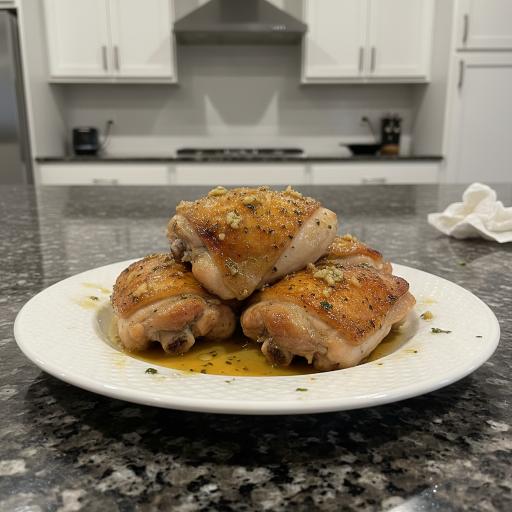 Best Slow Cooker Chicken Thighs (The Secret to Crispy Skin)